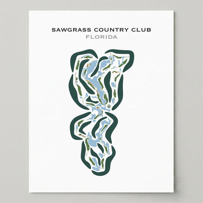 Sawgrass Country Club, Florida - Printed Golf Courses
