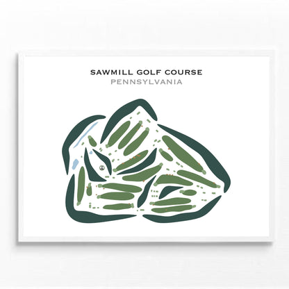 Sawmill Golf Course, Pennsylvania - Printed Golf Courses