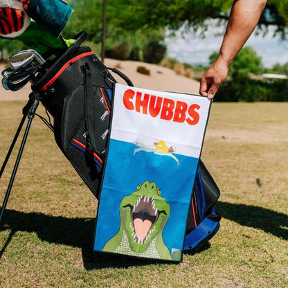 Fun Happy Gilmore Design Golf Towel – Premium Microfiber with Bag Clip, Perfect Creative Christmas Gift for Golf Lovers.
