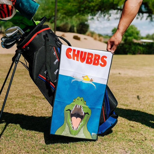 Fun Happy Gilmore Design Golf Towel – Premium Microfiber with Bag Clip, Perfect Creative Christmas Gift for Golf Lovers.