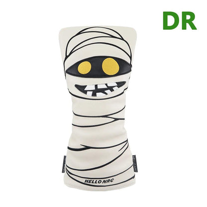 Golf Wood Cover Skull For Driver Fairway Hybrid Waterproof Protector Set PU Leather Soft Durable Golf Club Covers
