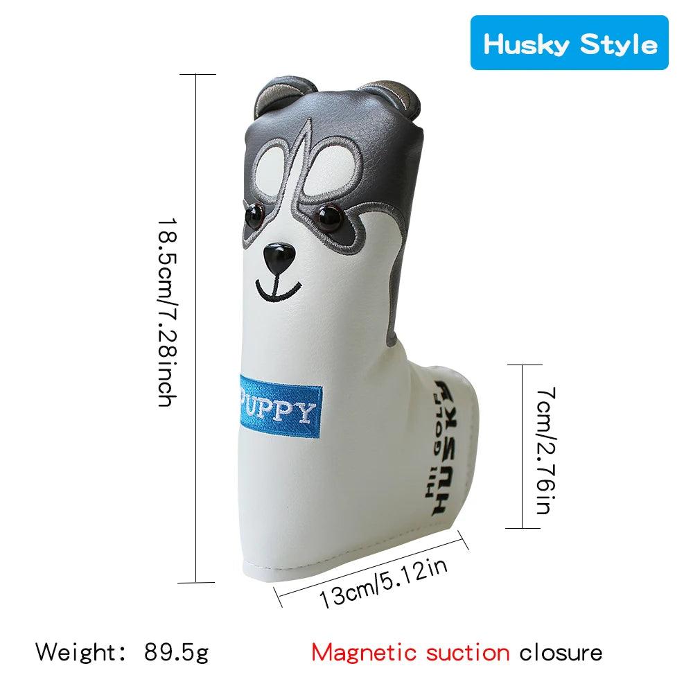 Golf Blade Putter Cover Golf HeadCover Multiple Style Magnetic Magic Tape Open Close Golf Club Protective Headgear Golf Supplies