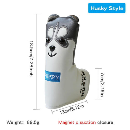 Golf Blade Putter Cover Golf HeadCover Multiple Style Magnetic Magic Tape Open Close Golf Club Protective Headgear Golf Supplies