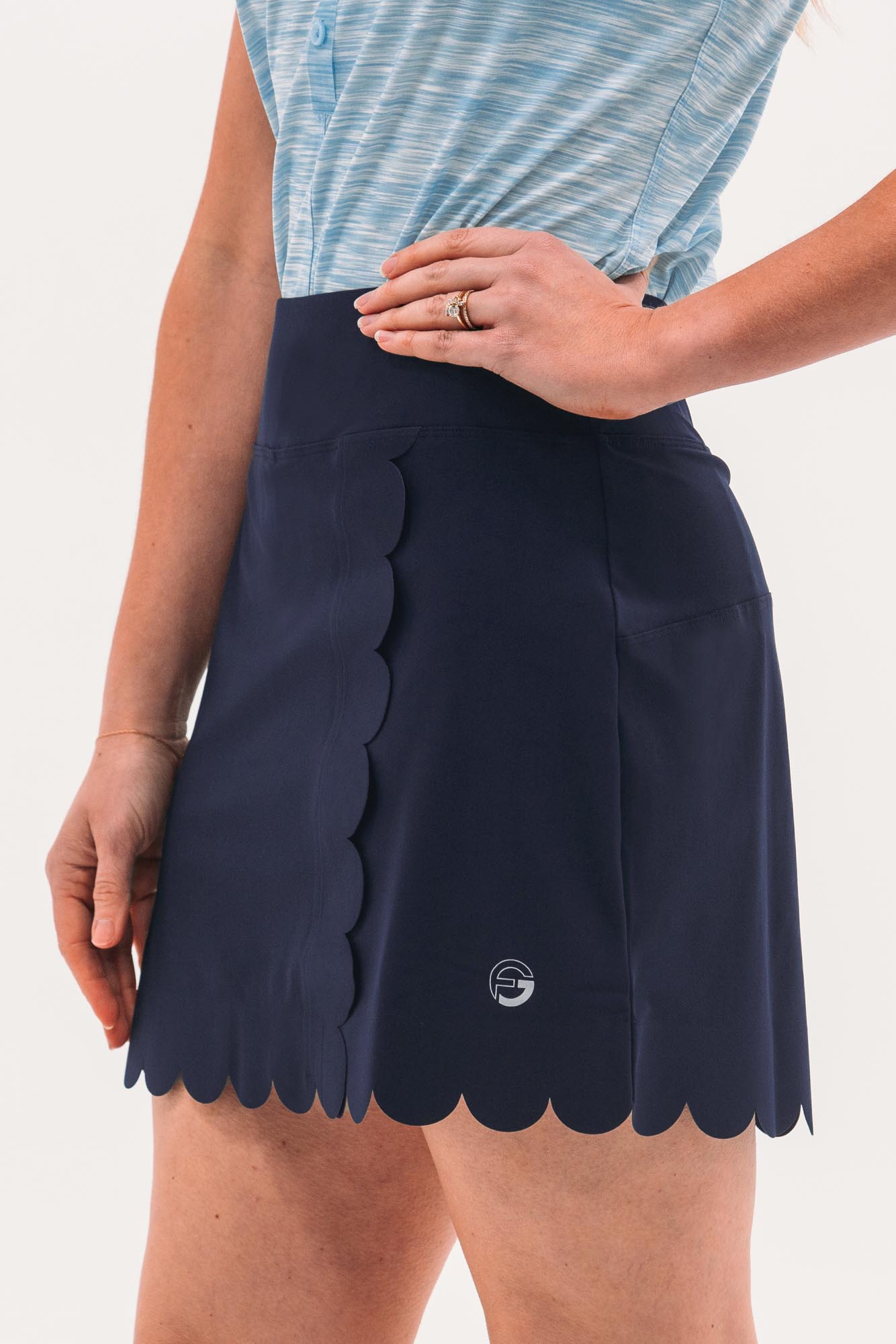 Core Scallop Hem Skirt