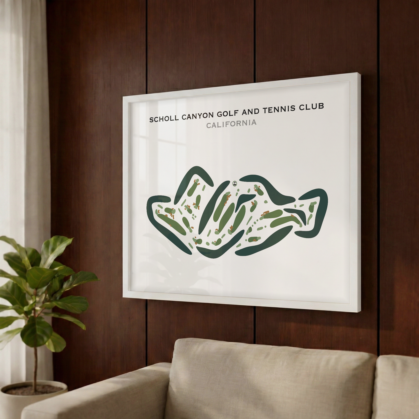 Scholl Canyon Golf & Tennis Club, California - Printed Golf Courses