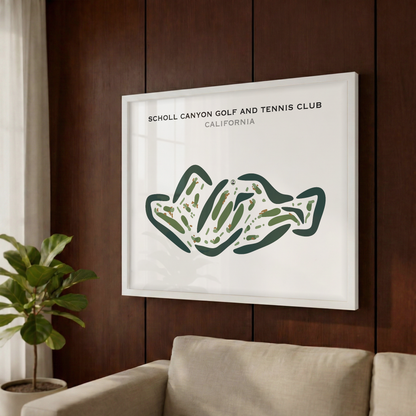 Scholl Canyon Golf & Tennis Club, California - Printed Golf Courses
