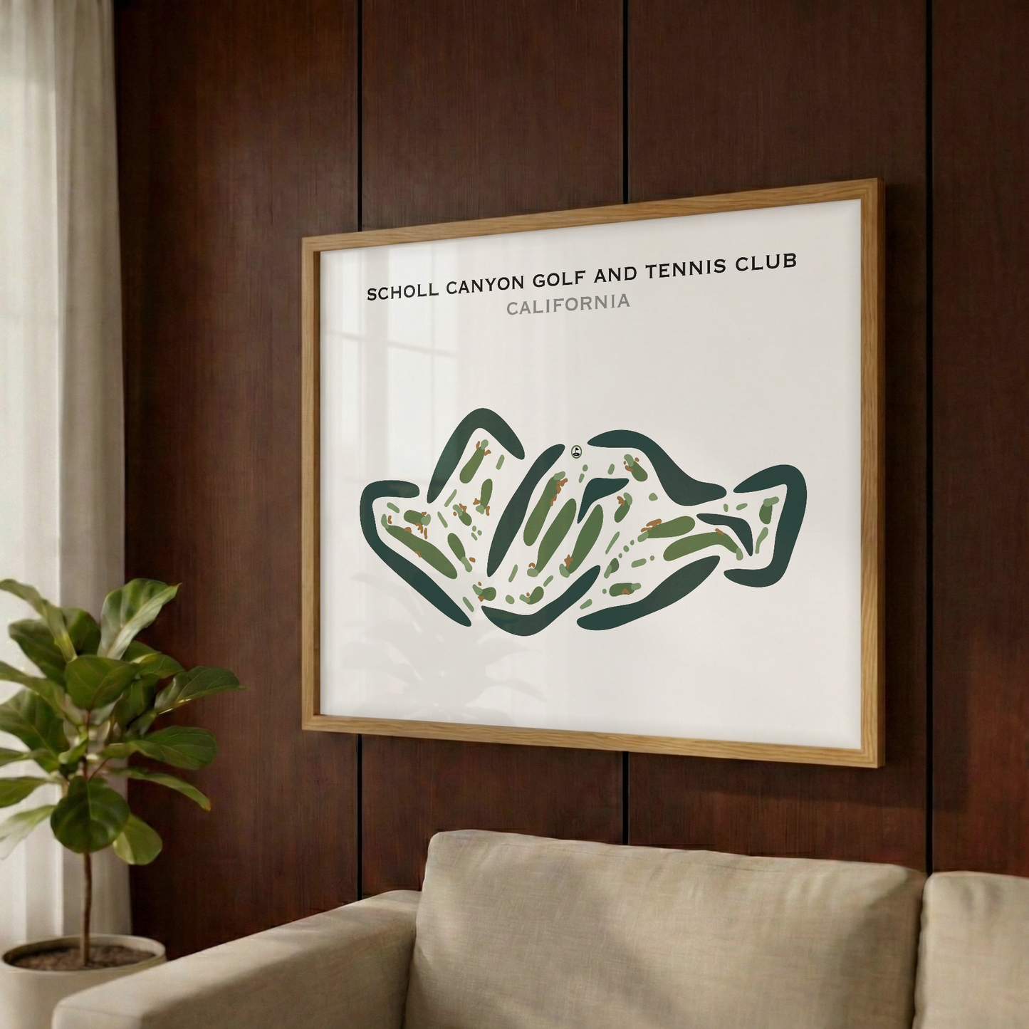 Scholl Canyon Golf & Tennis Club, California - Printed Golf Courses