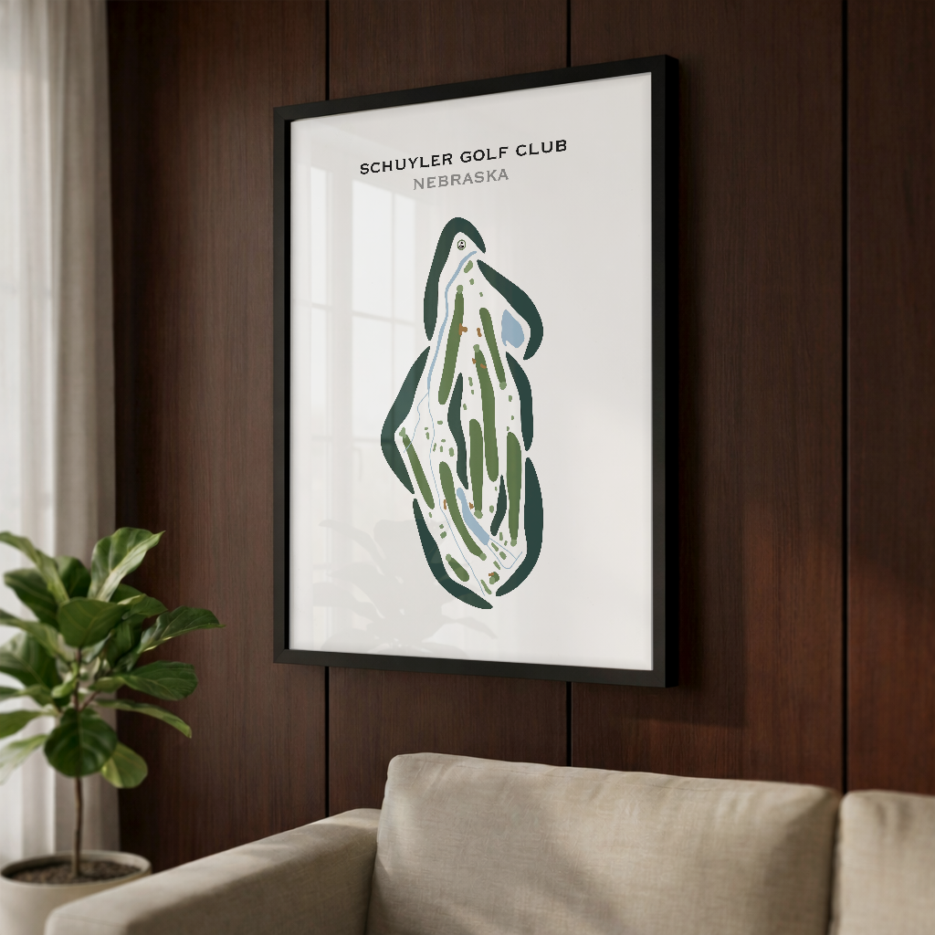Schuyler Golf Club, Nebraska - Printed Golf Courses