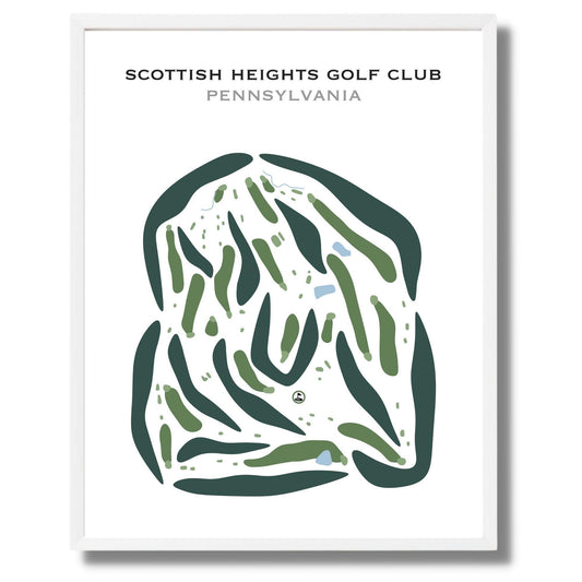 Scottish Heights Golf Club, Pennsylvania - Printed Golf Courses