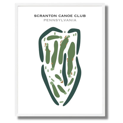 Scranton Canoe Club, Pennsylvania - Printed Golf Courses