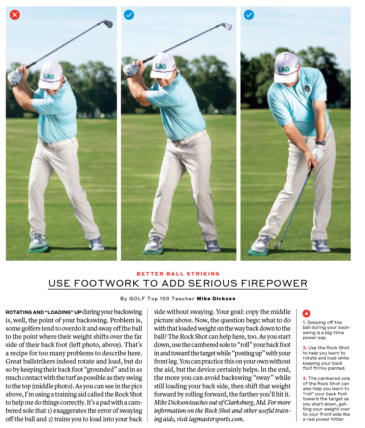 The RockShot™ Pressure Plate Golf Training Aid - Improve Balance and Weight Shift