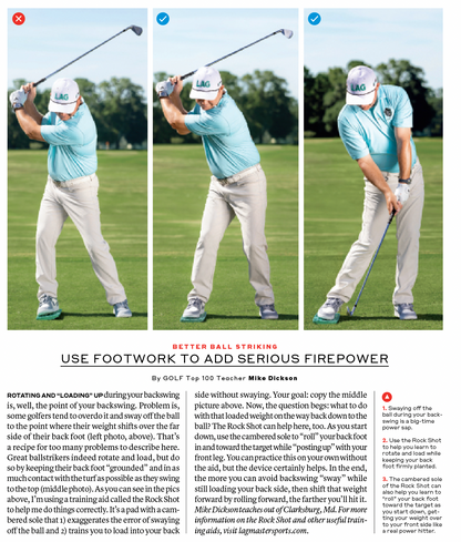 The RockShot™ Pressure Plate Golf Training Aid - Improve Balance and Weight Shift