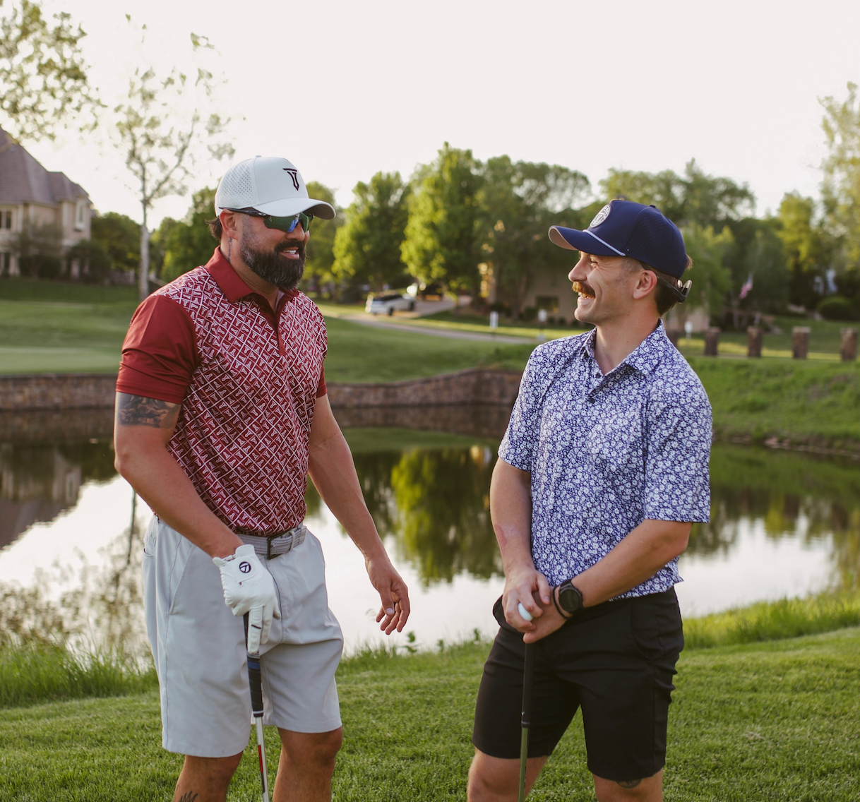 Navy Floral Performance Polo