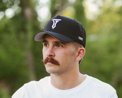 Iconic T 5 Panel Snapback Hat - Black