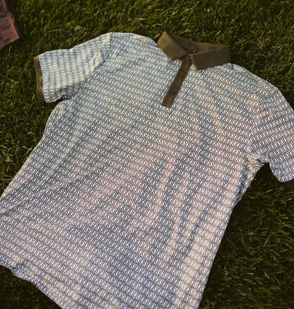 Sage Green Mosaic Performance Polo