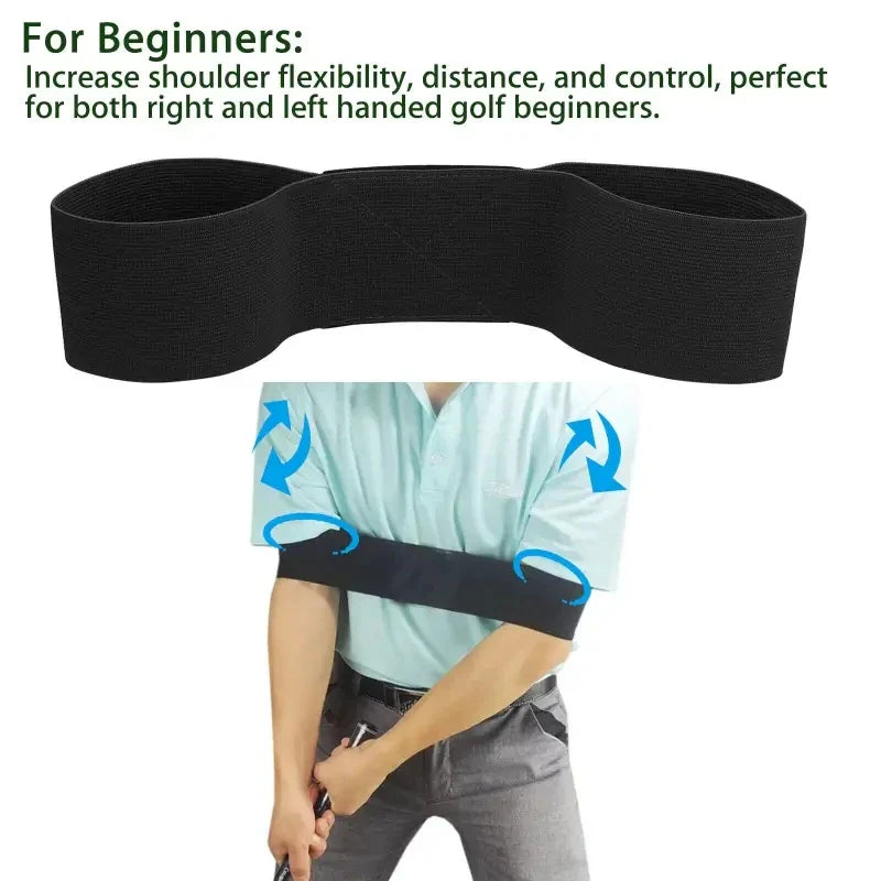 Professional Elastic Golf Swing Trainer Arm Band – Adjustable Arm Alignment Aid