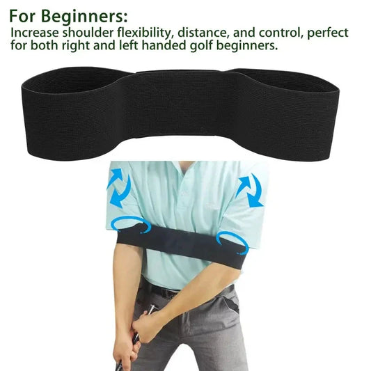 Professional Elastic Golf Swing Trainer Arm Band – Adjustable Arm Alignment Aid