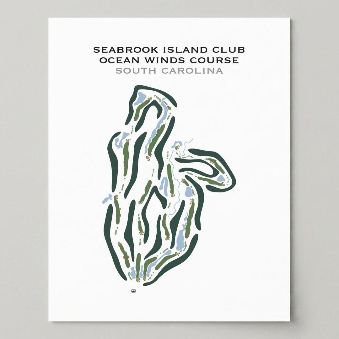 Seabrook Island Club, Ocean Winds Course, South Carolina - Printed Golf Course