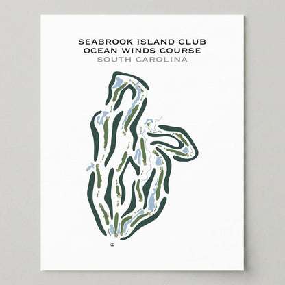 Seabrook Island Club, Ocean Winds Course, South Carolina - Printed Golf Course