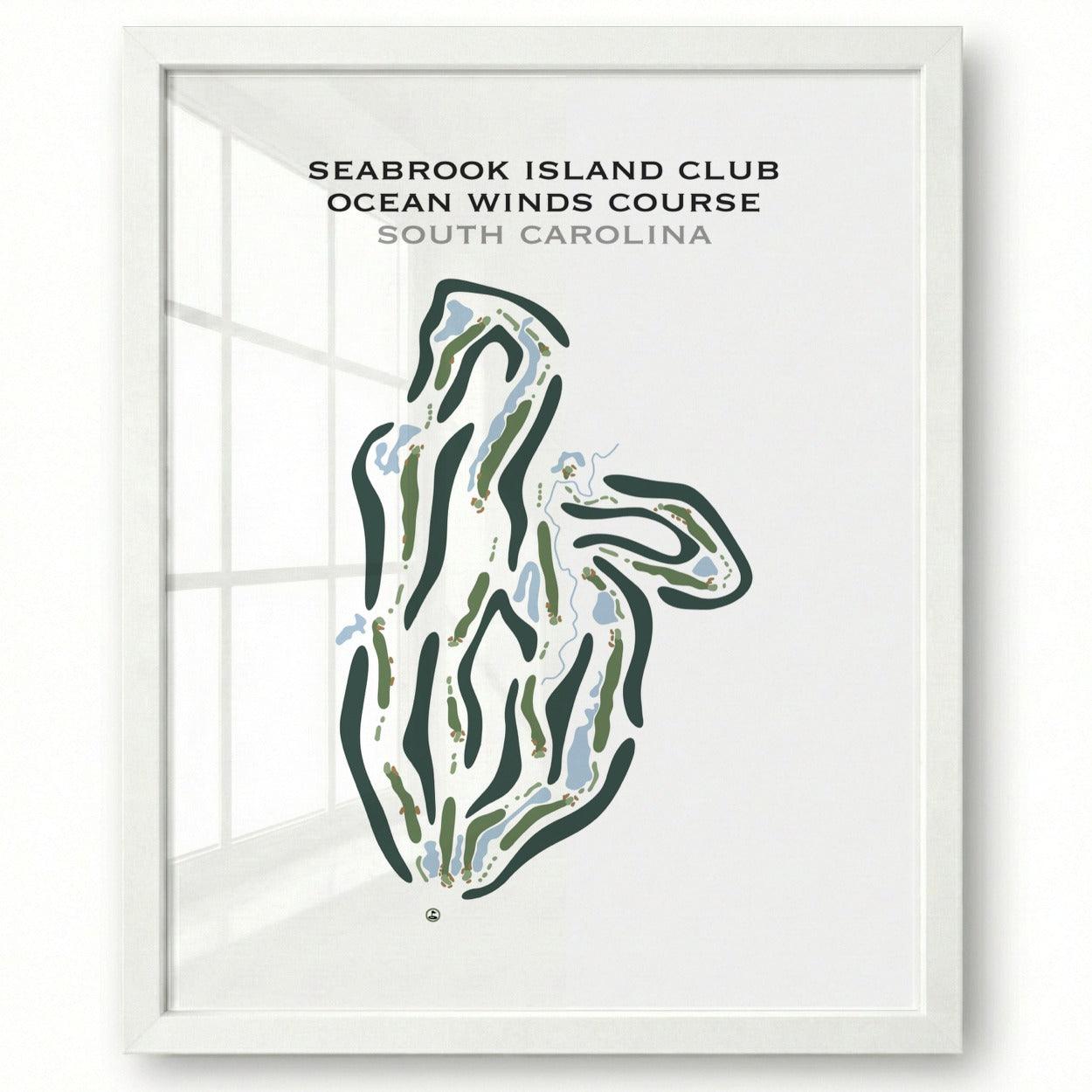 Seabrook Island Club, Ocean Winds Course, South Carolina - Printed Golf Course