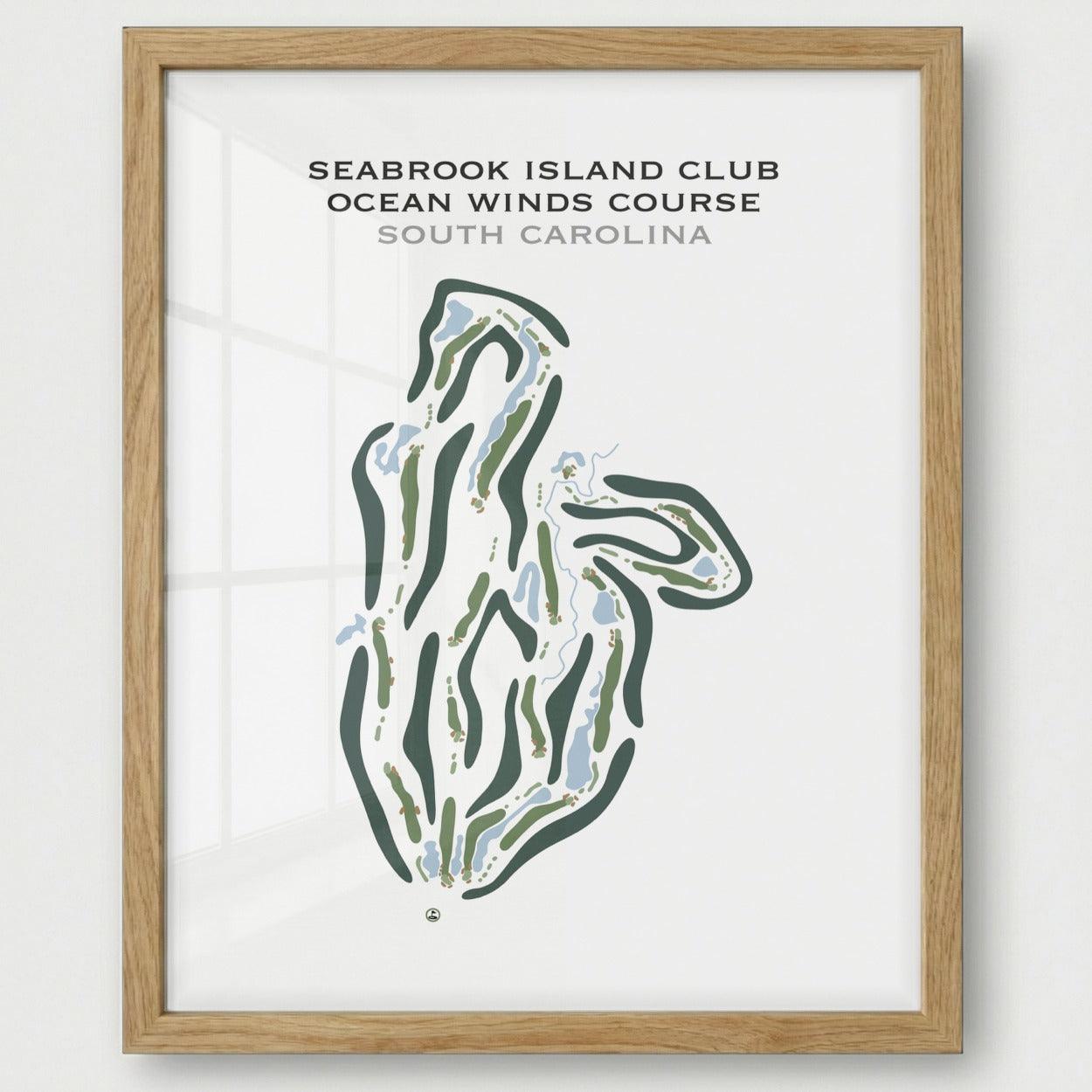 Seabrook Island Club, Ocean Winds Course, South Carolina - Printed Golf Course
