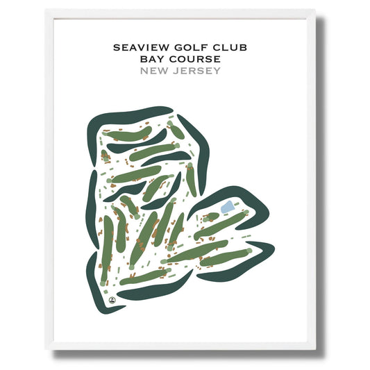 Seaview Golf Club - Bay Course, New Jersey - Printed Golf Courses