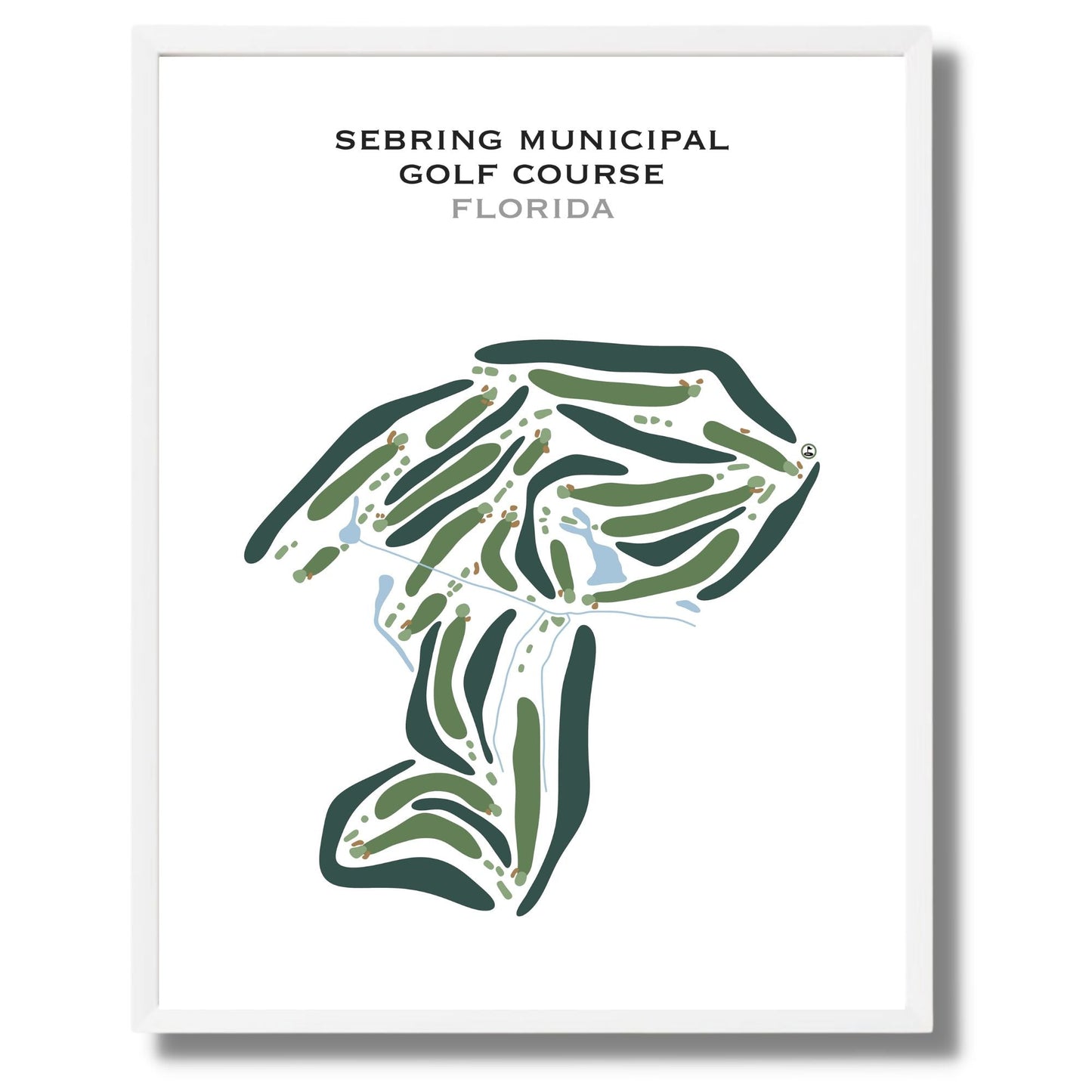 Sebring Municipal Golf Course, Florida - Printed Golf Courses
