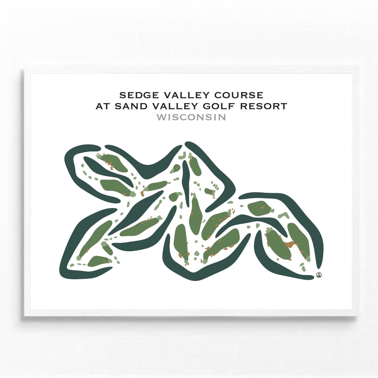 Sedge Valley Course at Sand Valley Golf Resort, Wisconsin - Printed Golf Courses