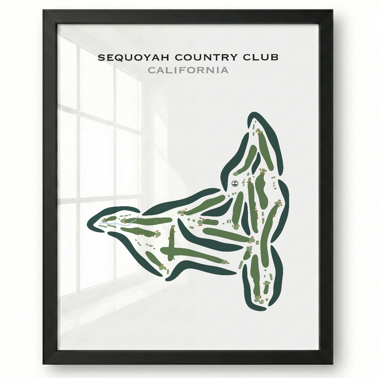 Sequoyah Country Club, California - Printed Golf Course