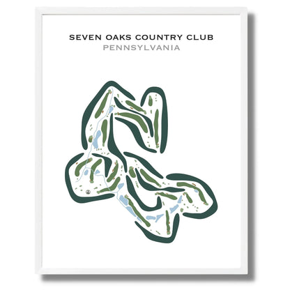Seven Oaks Country Club, Pennsylvania - Printed Golf Courses