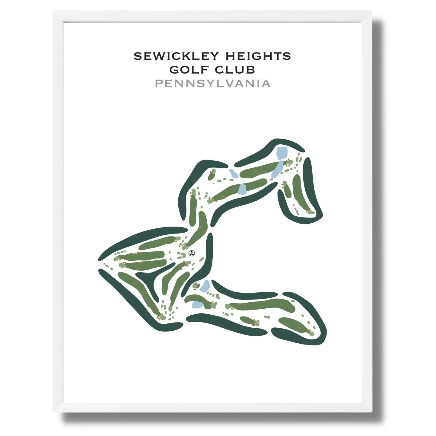 Sewickley Heights Golf Club, Pennsylvania - Printed Golf Courses