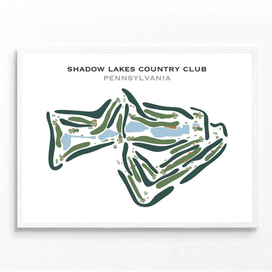 Shadow Lakes Country Club, Pennsylvania - Printed Golf Course