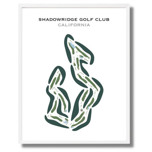 Shadowridge Golf Club, California - Printed Golf Courses