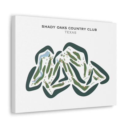 Shady Oaks Country Club, Texas - Printed Golf Courses