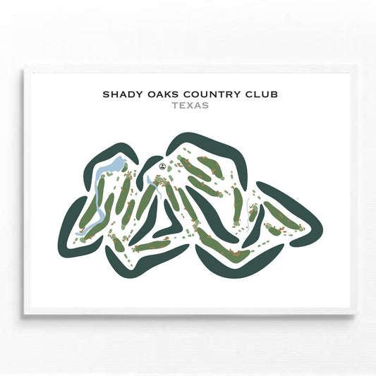Shady Oaks Country Club, Texas - Printed Golf Courses