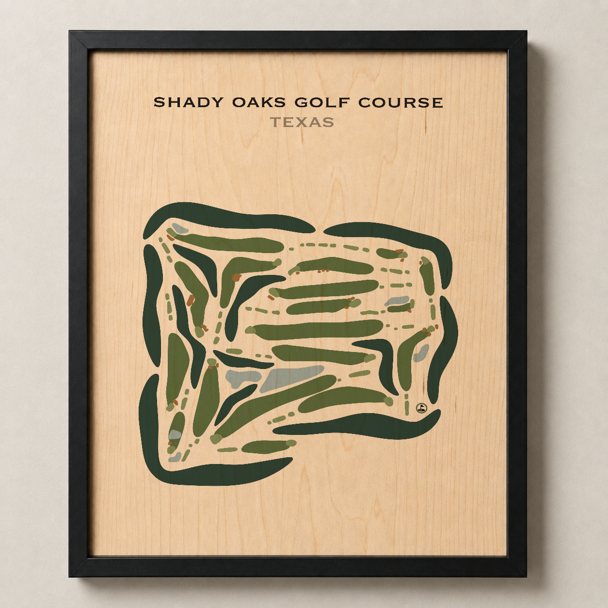 Shady Oaks Golf Course, Texas - Printed Golf Courses