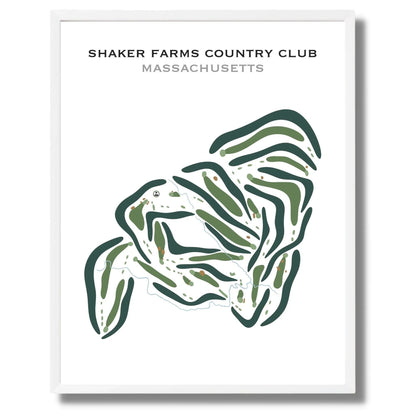Shaker Farms Country Club, Massachusetts - Printed Golf Courses