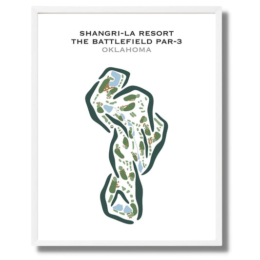 Shangri-La Resort - The Battlefield Par-3, Oklahoma - Printed Golf Courses