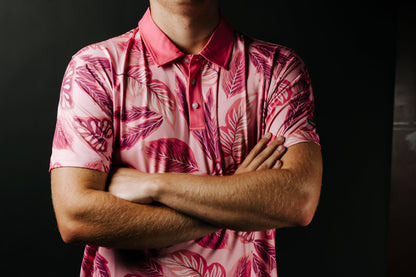 Pink Floral Polo