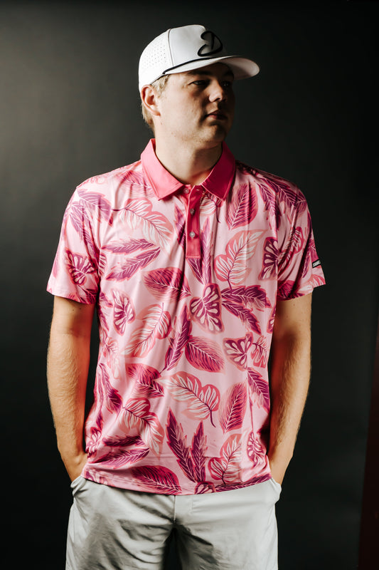 Pink Floral Polo