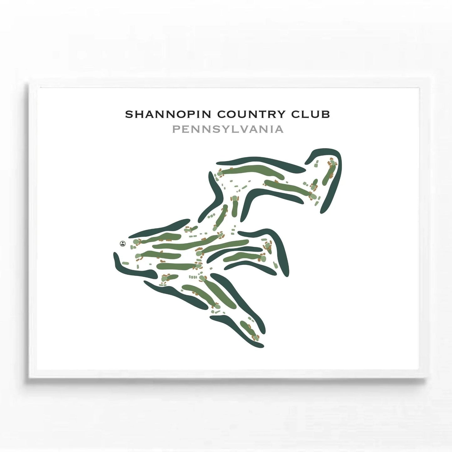 Shannopin Country Club, Pennsylvania - Printed Golf Course