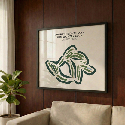 Sharon Heights Golf & Country Club, California - Printed Golf Courses