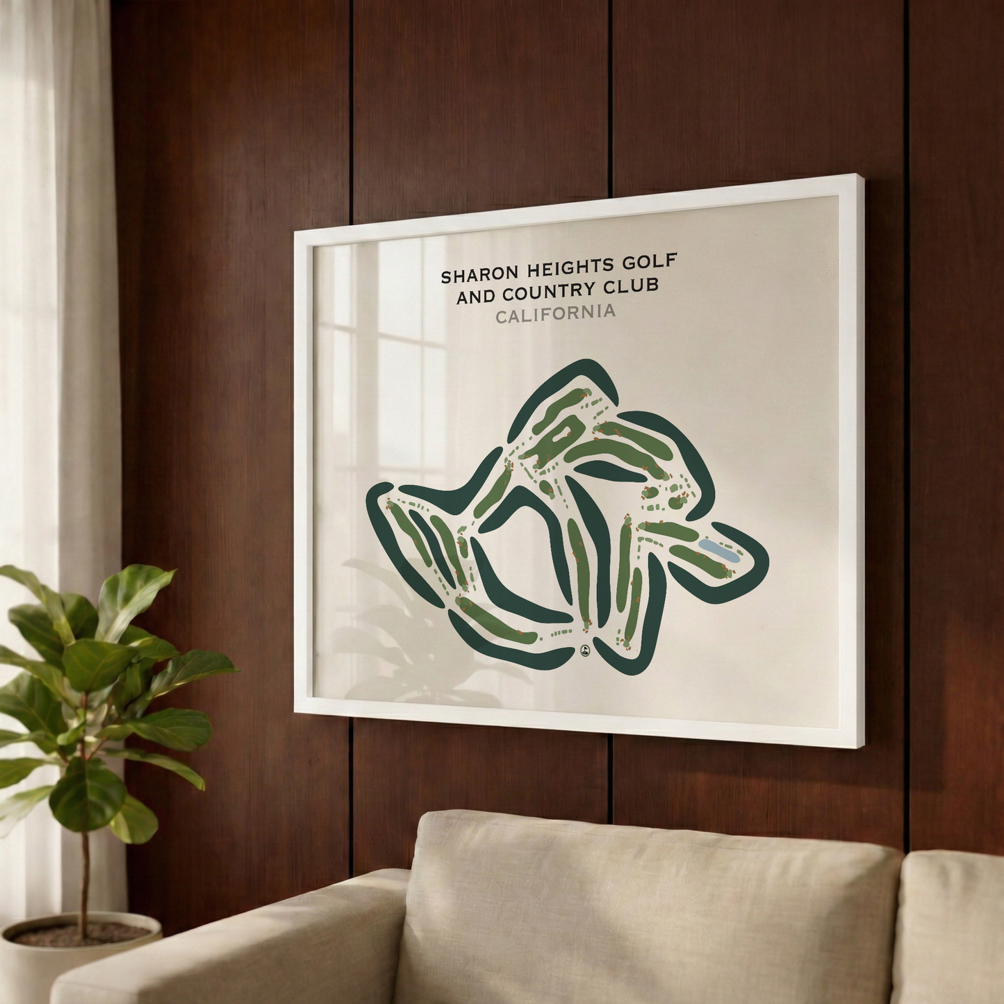 Sharon Heights Golf & Country Club, California - Printed Golf Courses