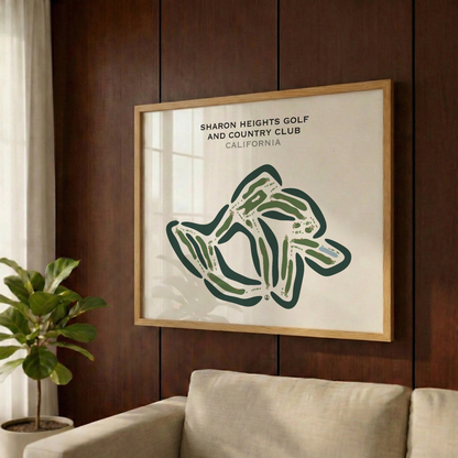 Sharon Heights Golf & Country Club, California - Printed Golf Courses