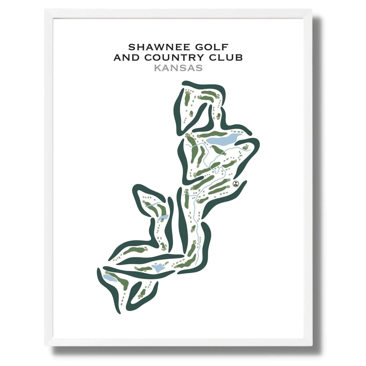 Shawnee Golf and Country Club, Kansas - Printed Golf Courses