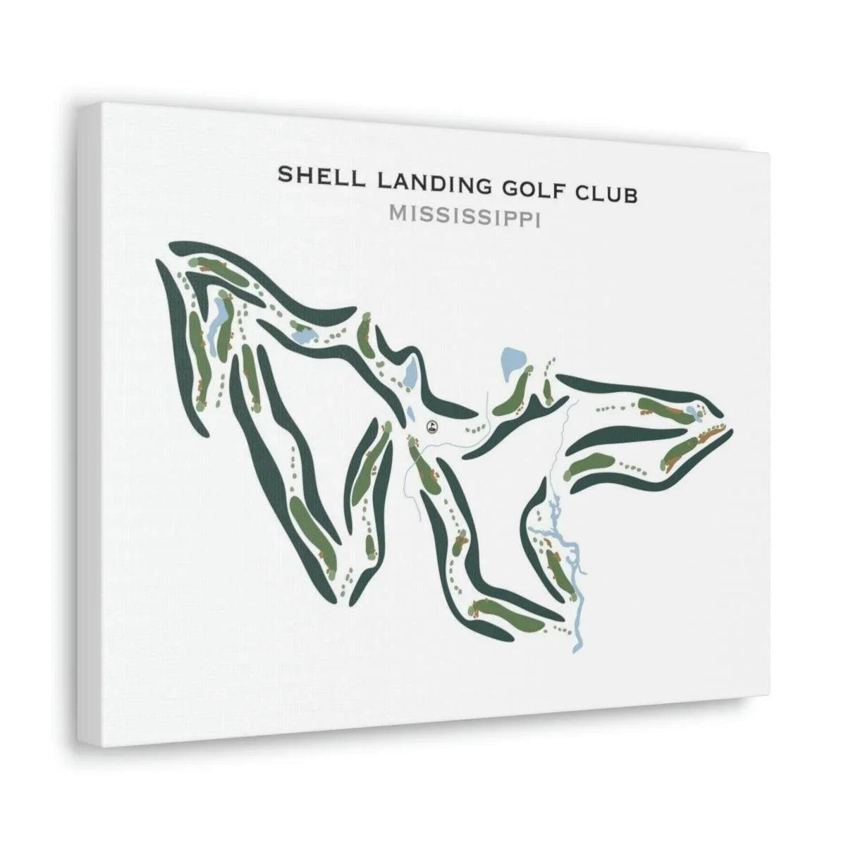 Shell Landing Golf Club, Mississippi - Printed Golf Courses