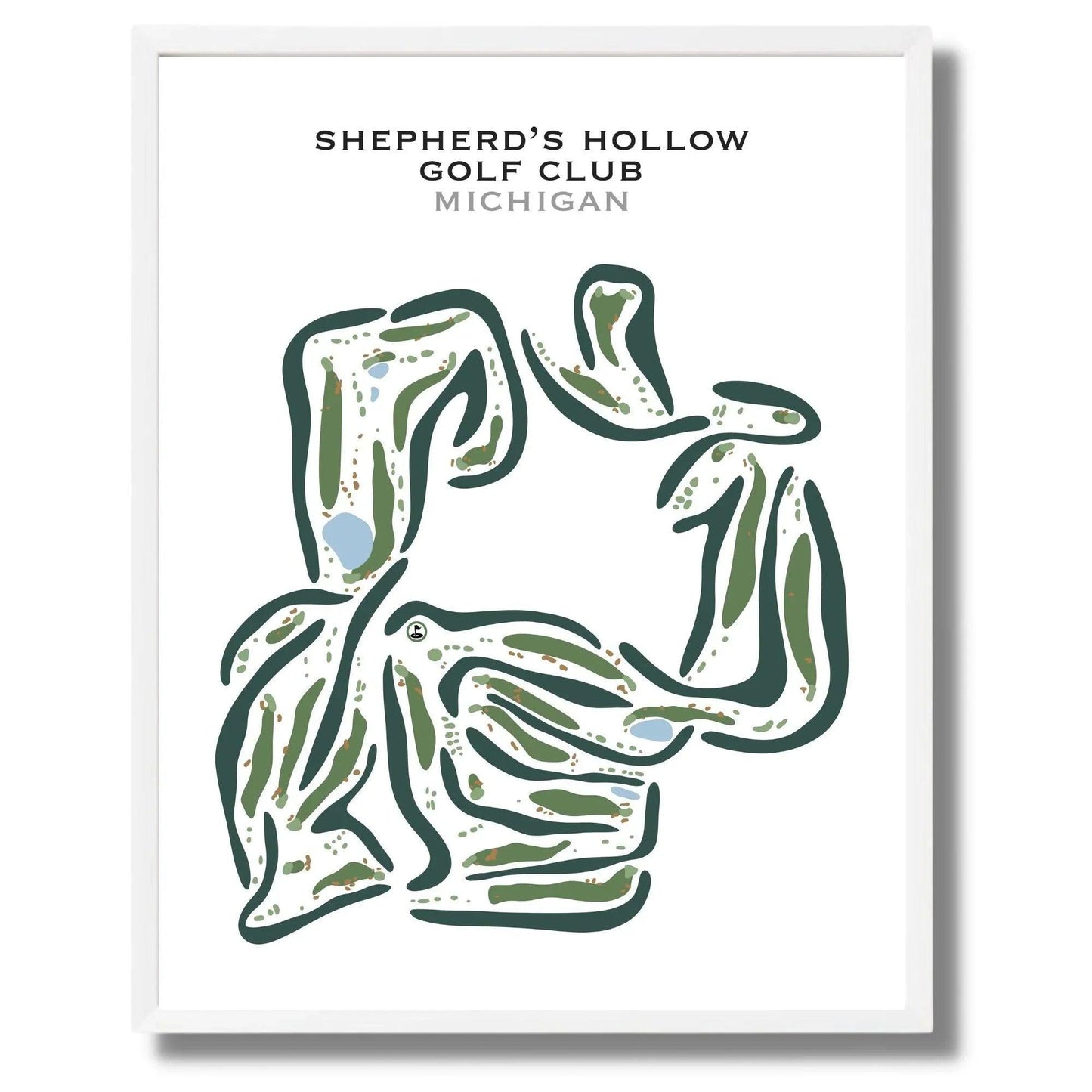 Shepherd's Hollow Golf Club, Michigan - Printed Golf Courses