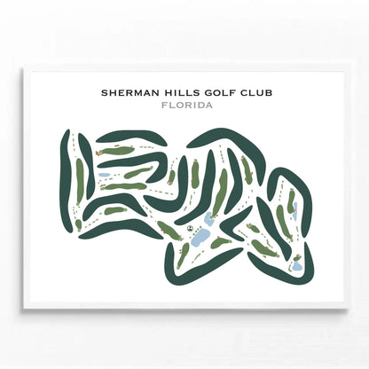 Sherman Hills Golf Club, Florida - Printed Golf Courses