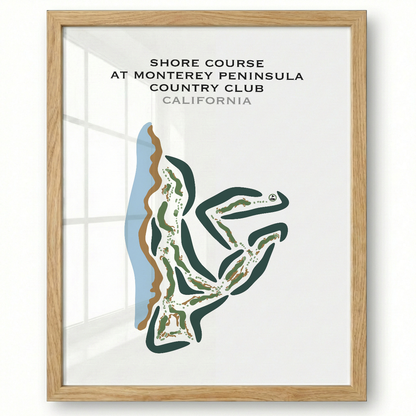 Shore Course at Monterey Peninsula Country Club, California - Printed Golf Courses
