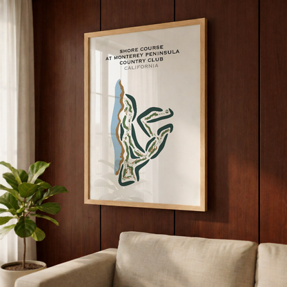 Shore Course at Monterey Peninsula Country Club, California - Printed Golf Courses